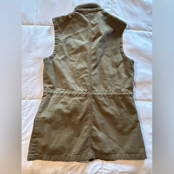 Dylan Military Utility Army Green full zip Vest embroidered - Picture 8 of 9
